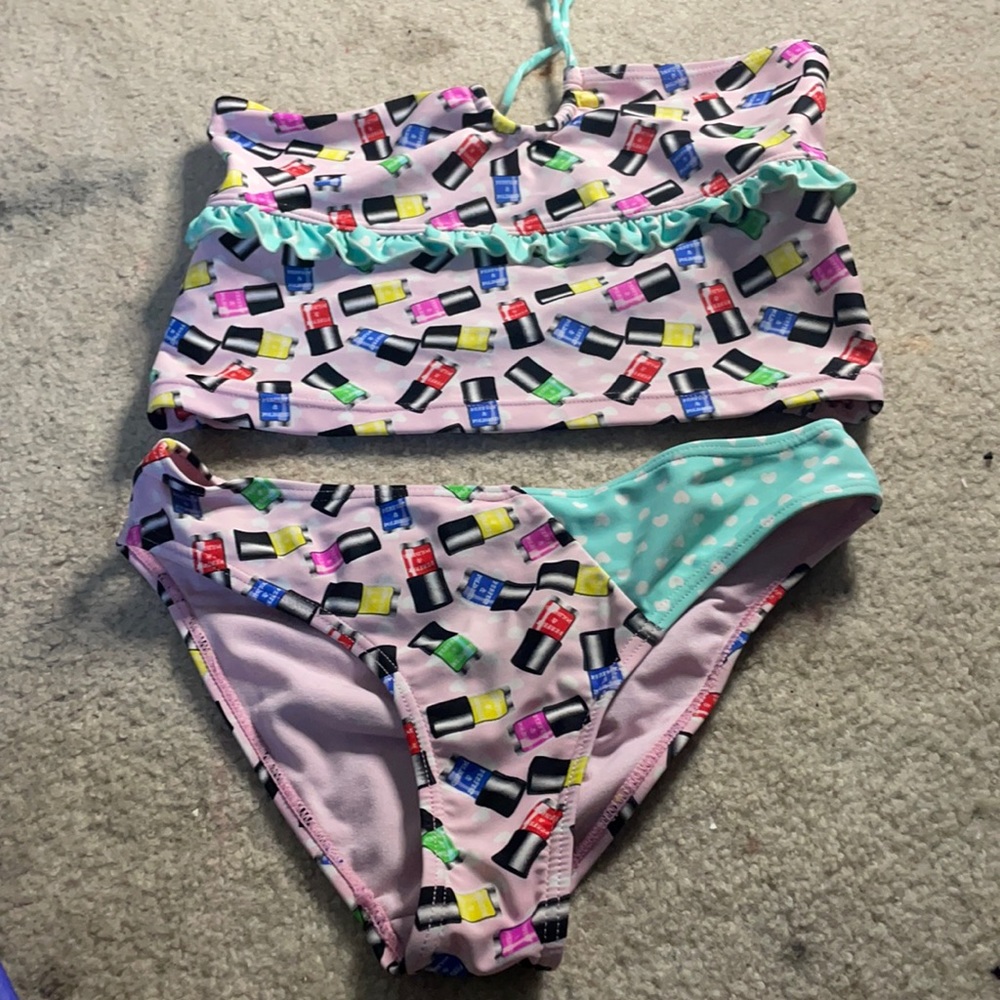 Nail polish design swimsuit